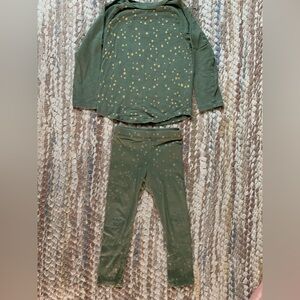 Crewcuts Green Star Pattern Kids Matching Set